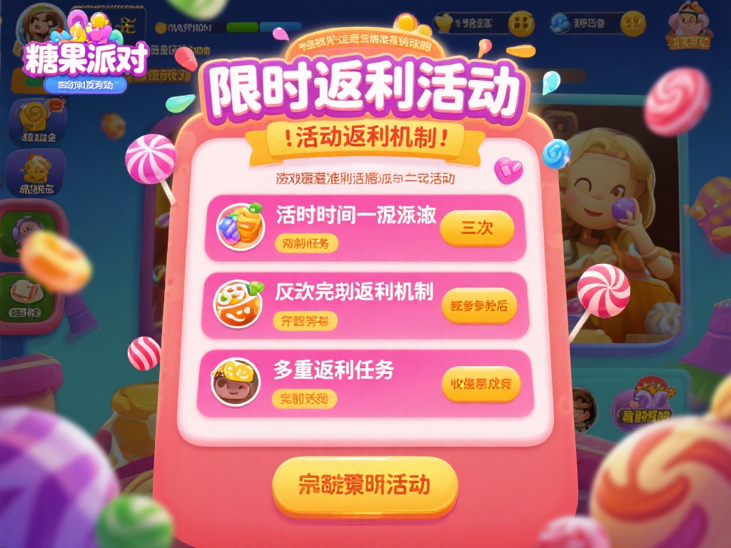 活动返利机制的营销策略
从游戏运营的角度来看，糖