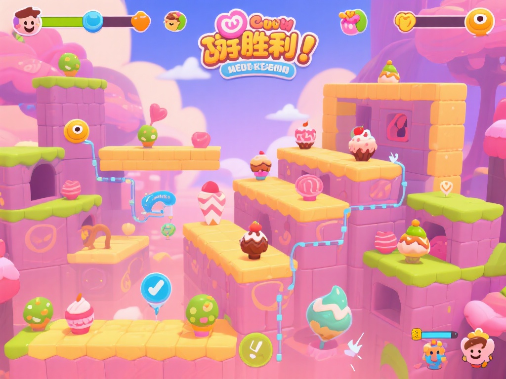 在这个甜蜜的冒险之旅中，游戏的关卡设计是你不能忽视