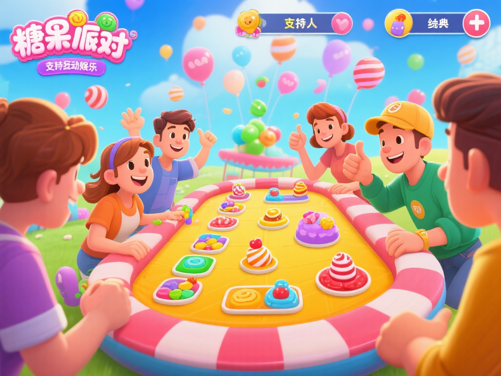 糖果派对不仅是一款单机游戏，同时也是支持多人互动娱