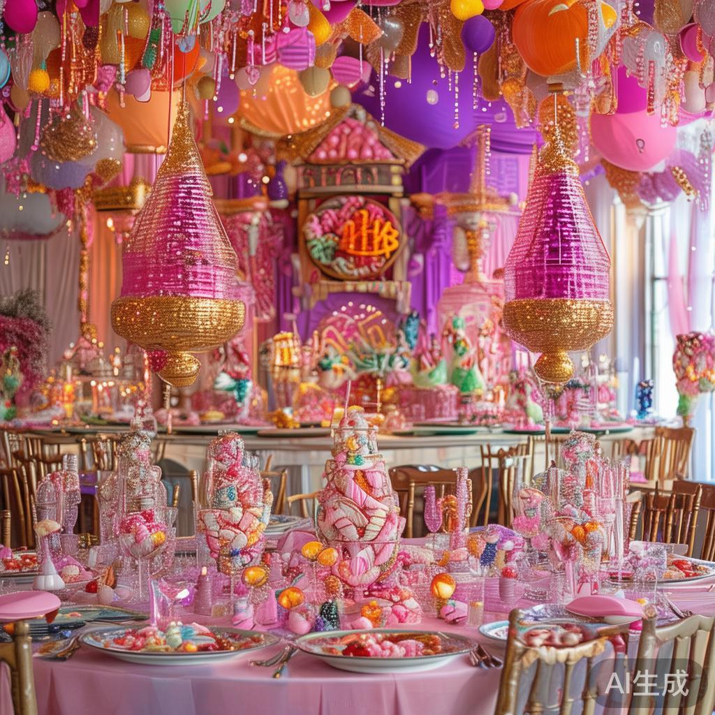 糖果派对头部装饰与创意设计全方位指南:打造甜美梦幻的派对氛围 明确主题与色彩搭配
在设计糖果派对的头部装饰时,