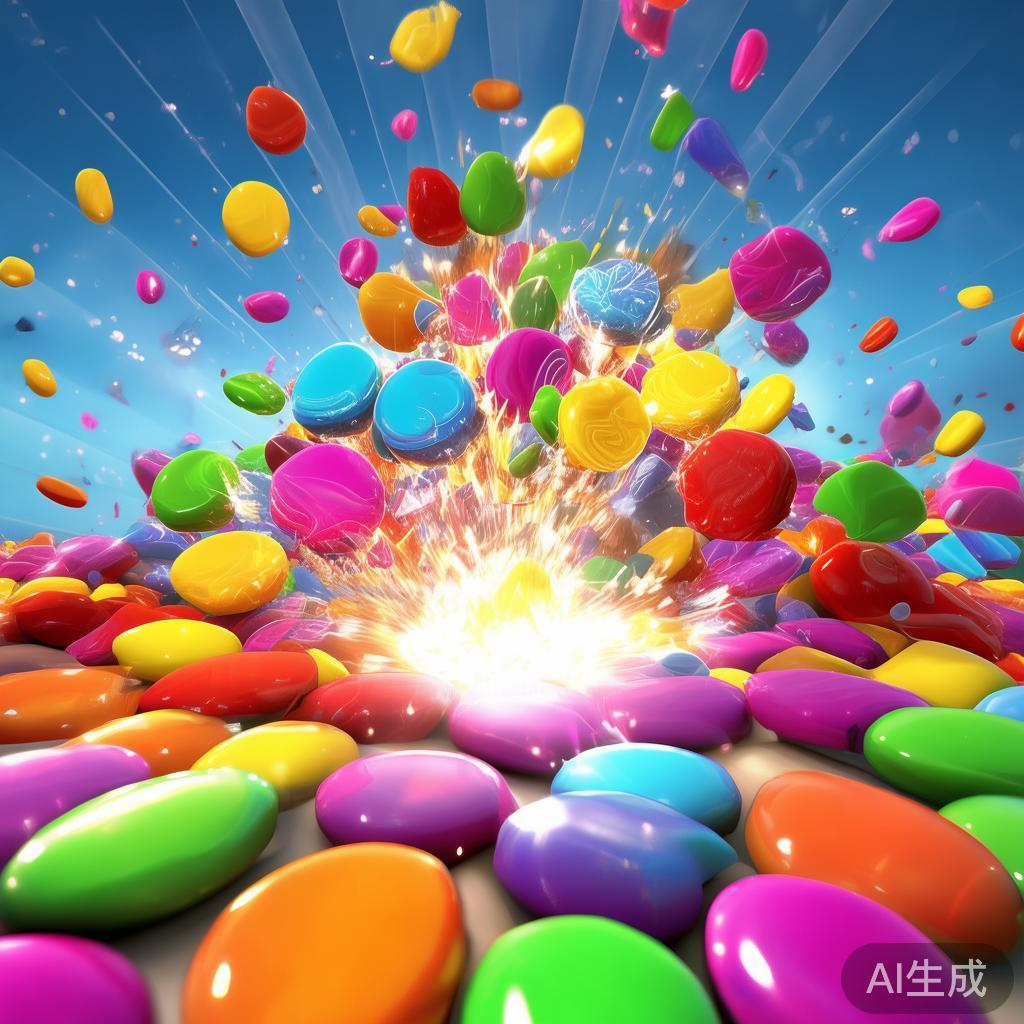 制造"爆炸点"
通过优先消除特定区域的糖果，逐步