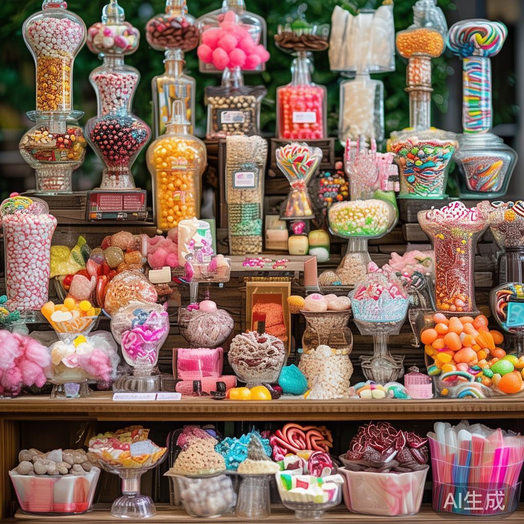 在糖果装饰方面，多层次、多样化的展示极为重要。可以